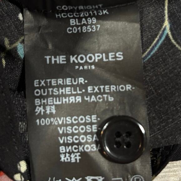 KOOPLES VISCOSE BLACK PATTERN SHIRT SIZE MEDIUM - Picture 4 of 5